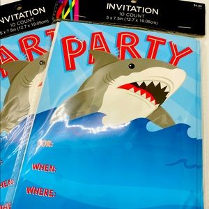 Shark Party Invites